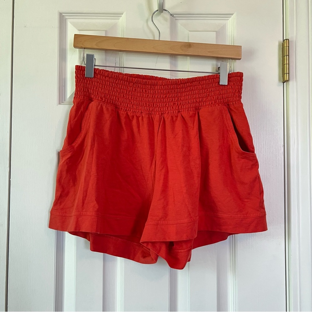 Pact Women's High Waist Orange Shorts